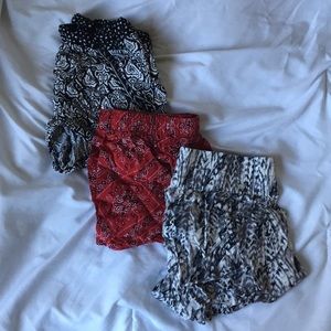 3 Tribal Shorts Bundle (XS & S)